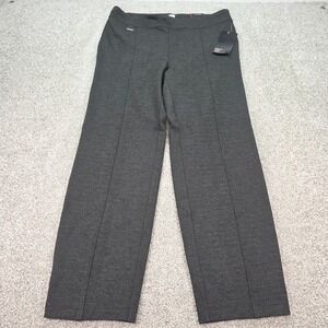 Avenue Gray Ponte Knit Pull On Pants Womens 14/16 Average Straight Leg Charcoal